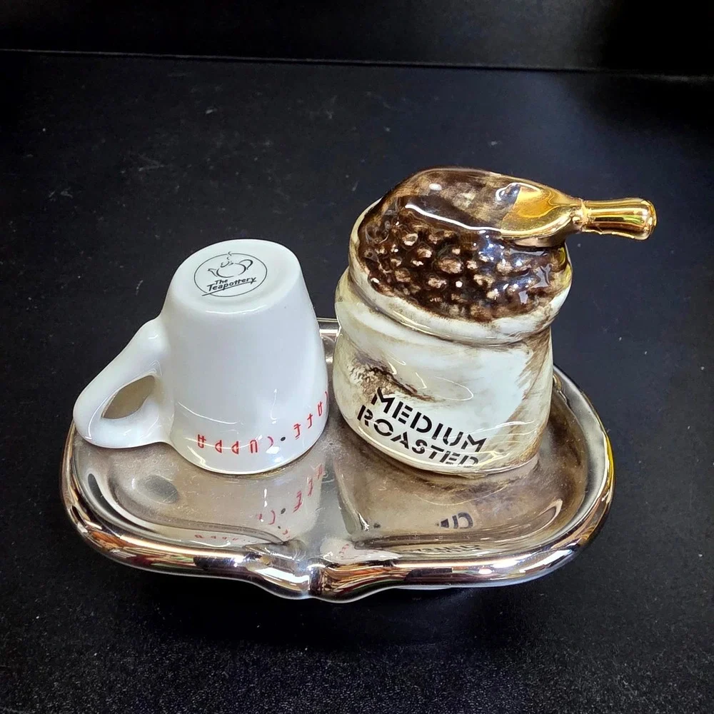 The Teapottery Espresso Machine Teapot Large Yellow Limited Edition 16/500
